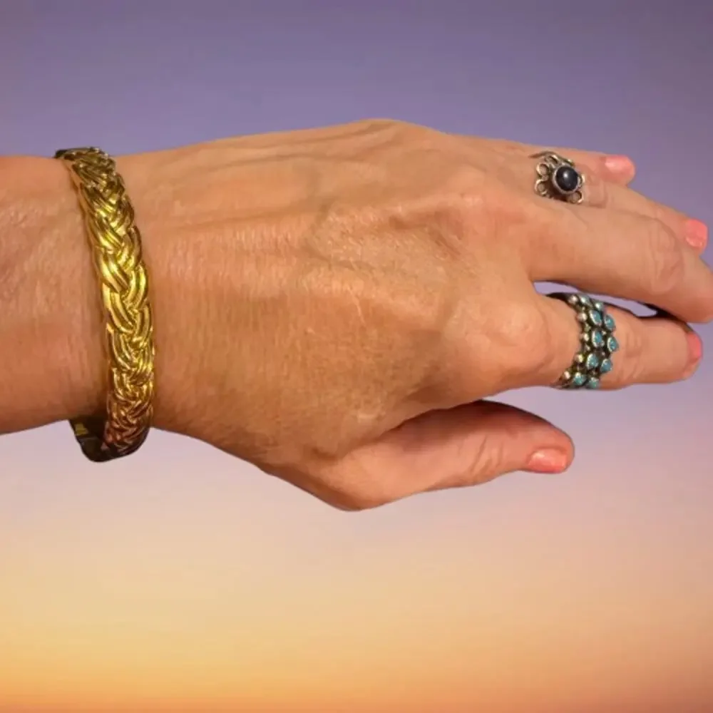 J. Crew Gold Tone Woven Bangle Bracelet